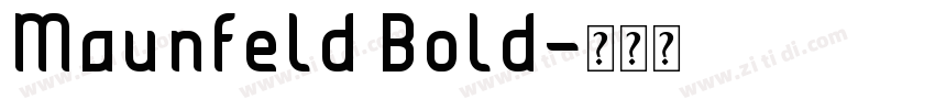 Maunfeld Bold字体转换